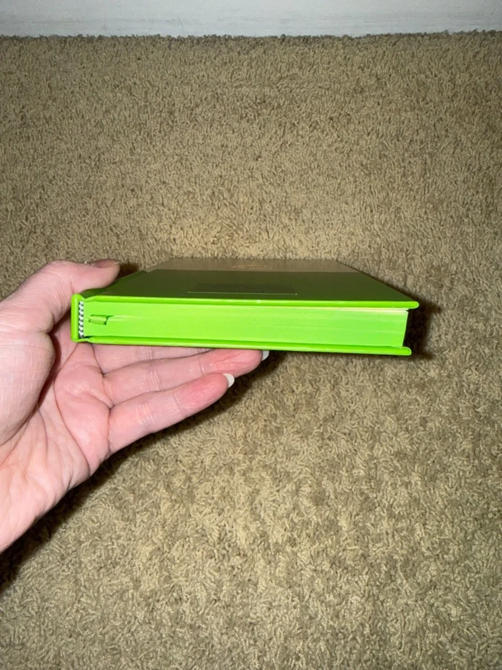 kate spade Two-Tone Initial Hardcover Notebook in Cream & Green